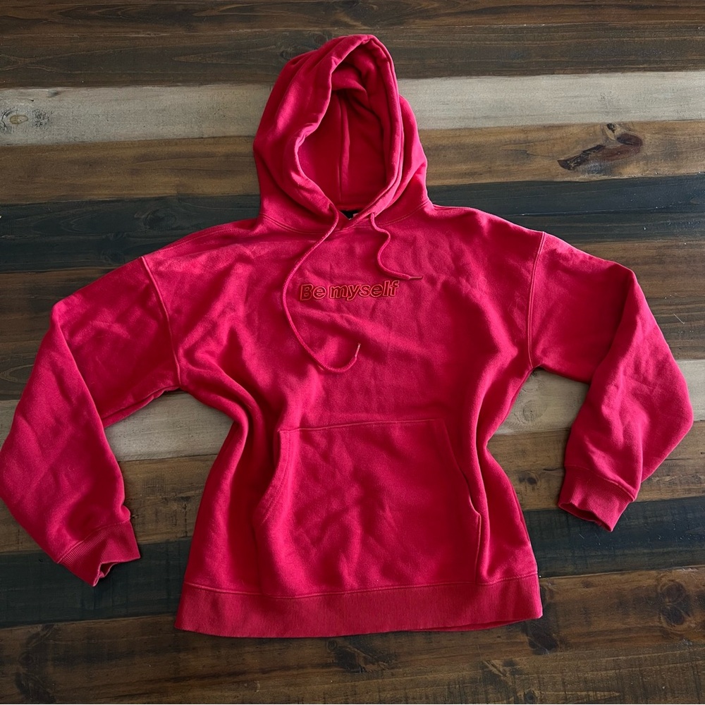Slow acid x nct127 jungwoo be myself red hoodie medium